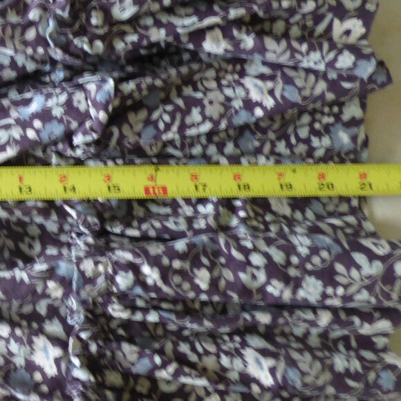 VINTAGE VICTORIAS SECRET MODA INTERNATIONAL FLORAL FULL TIERED SHORT SKIRT 14 - Picture 13 of 13